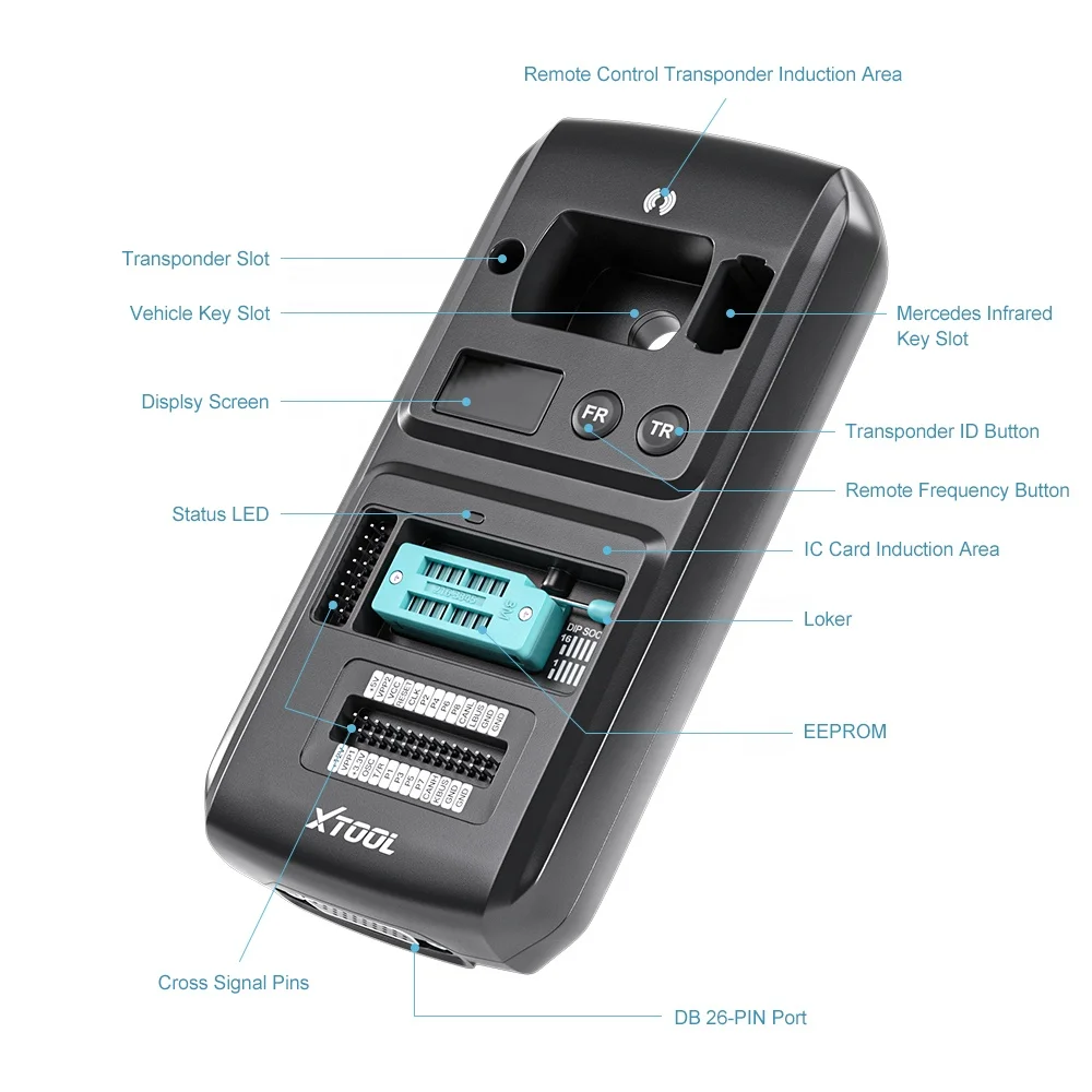 XTOOL KC501 Car Key Programmer Work with Xtool X100 PAD3 X100 PAD Elite Replace KC100 Read Pin Code