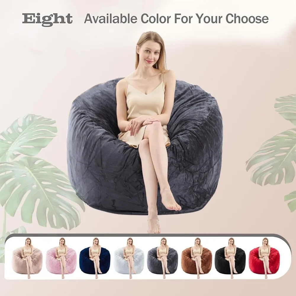 كرسي بين باج للبالغين مملوء بإسفنج الذاكرة للقراءة والراحة المريحة #6