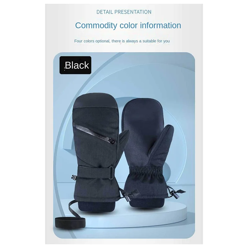 ¡Caliente! Guantes de esquí con pantalla táctil de invierno impermeables cálidos más terciopelo grueso para hombres y mujeres