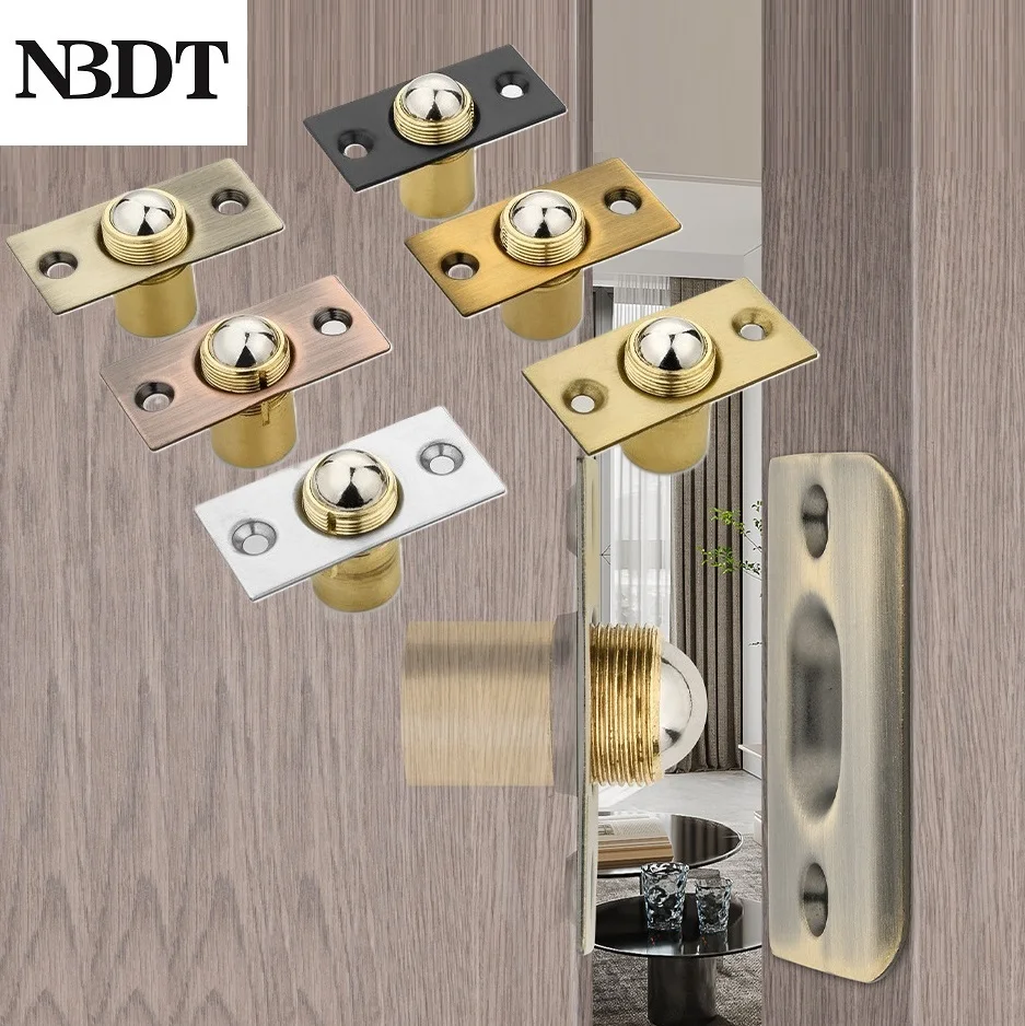 10Pcs Brass Recessed Door Ball Catch Antique Bronze Gold Black
