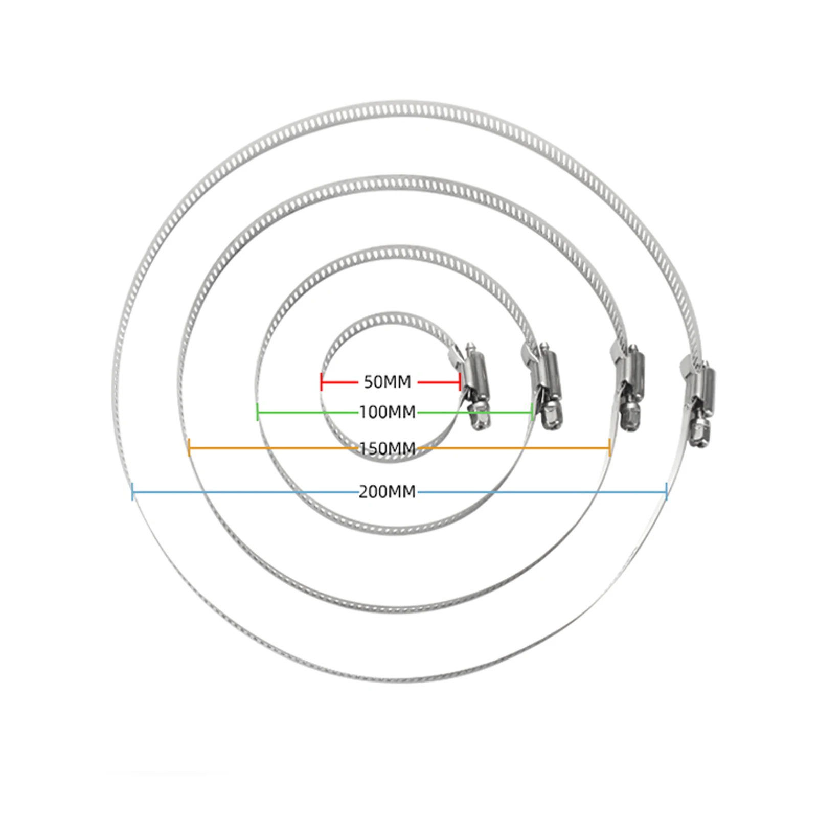 Imagem -03 - Aro de Fixação de Mangueira Ajustável Inoxidável Postes Suporte de Montagem para Arlo Pro go Eufycam e 2c 2c Pro Pro E20 E40 Preto