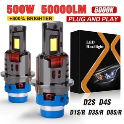 D2S D4S D2R D4R Led Car Headlight Canbus HID D1S D3S Led Xenon Bulb 1:1 Turbo D1R Led Car Lamp Auto Light 6000K Plug and Play