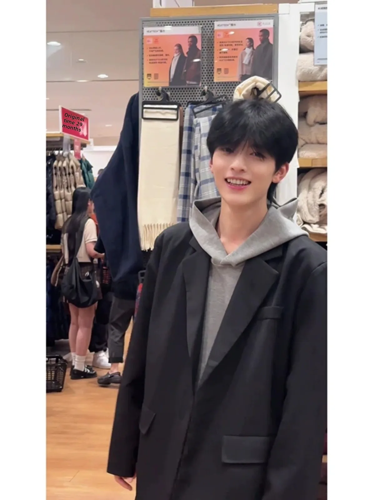 

Casual Pure Bla Men's Suit Jaet Sli-notch Design ort Length Dk orm American Casual Sle Long Sve Loose Fit