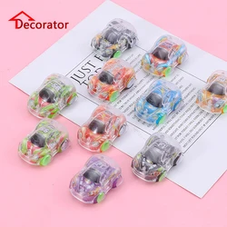 15Pcs Cartoon Transparent Pull Back Car Toy Kids Party Favors Birthday Party Small Gift Giveaway Pinata Fillers Classroom Prizes