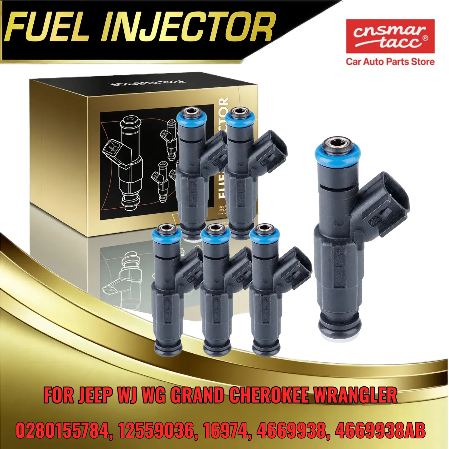 

Set of 6 Fuel Injector For Jeep XJ Cherokee For Jeep Wrangler 40L 16974 12559036 4669938AB 0280155784