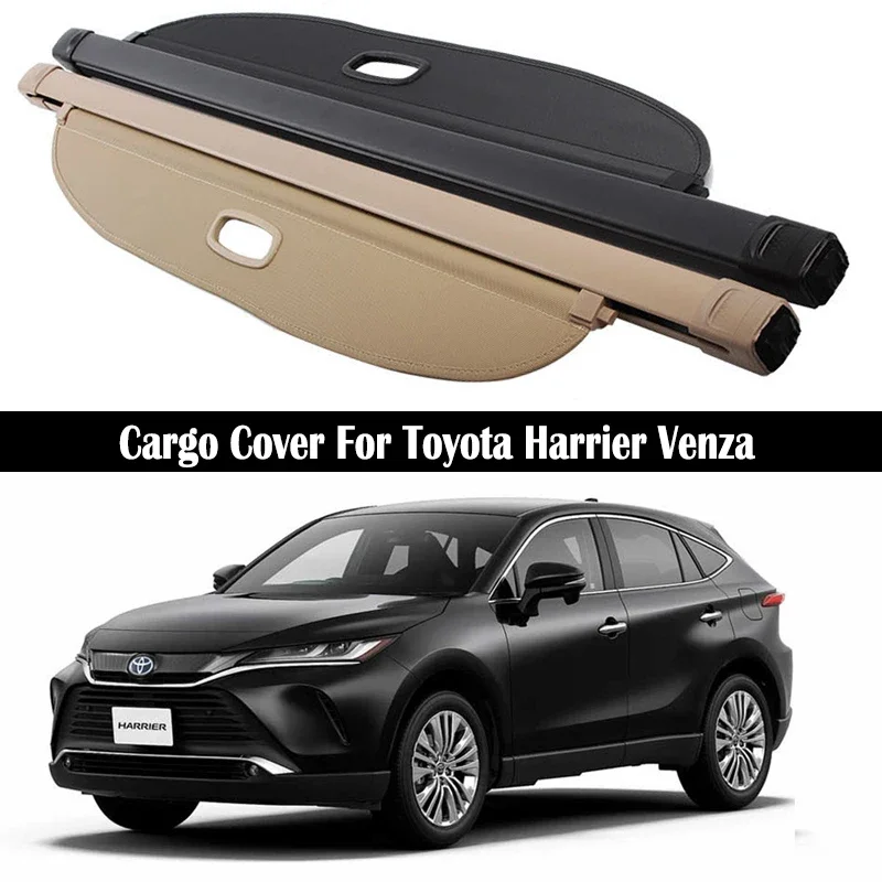 Rear Trunk Cargo Cover For Toyota Harrier Venza 2020-2024 Shield Shade Curtain Partition Board Privacy Security Accessories