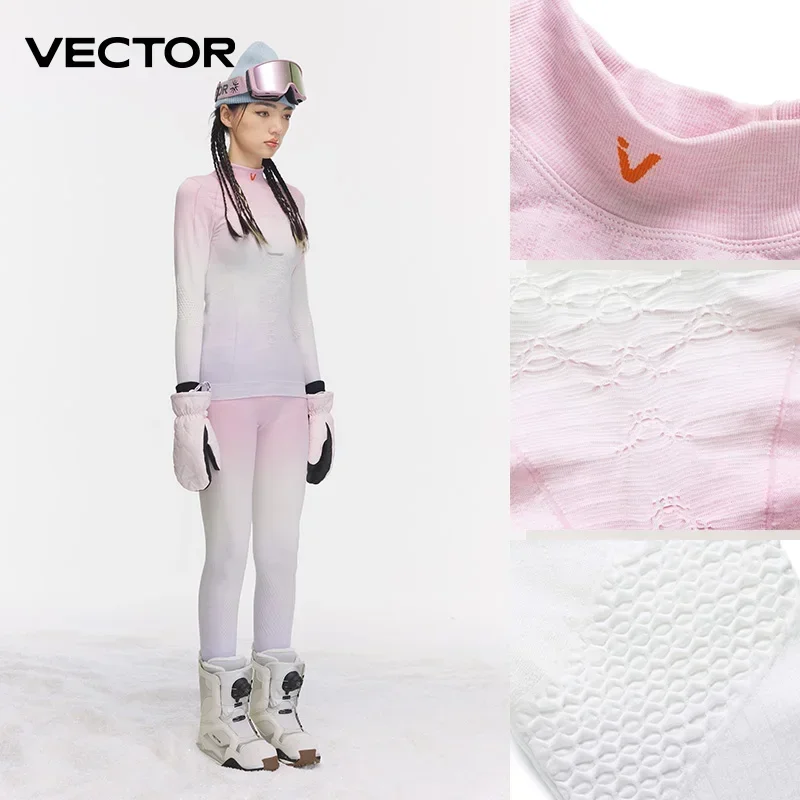 VECTOR 2023 Women Ultra Soft Winter Quick Dry Base Layering Set Microfiber Fleece Thermal Underwear Long Johns Set Clothes Pants