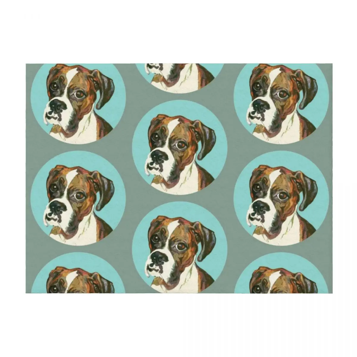 

Boxer Eyes ~ Circle Throw Blanket Furry Summer Beddings Flannels For Sofa Thin Blankets