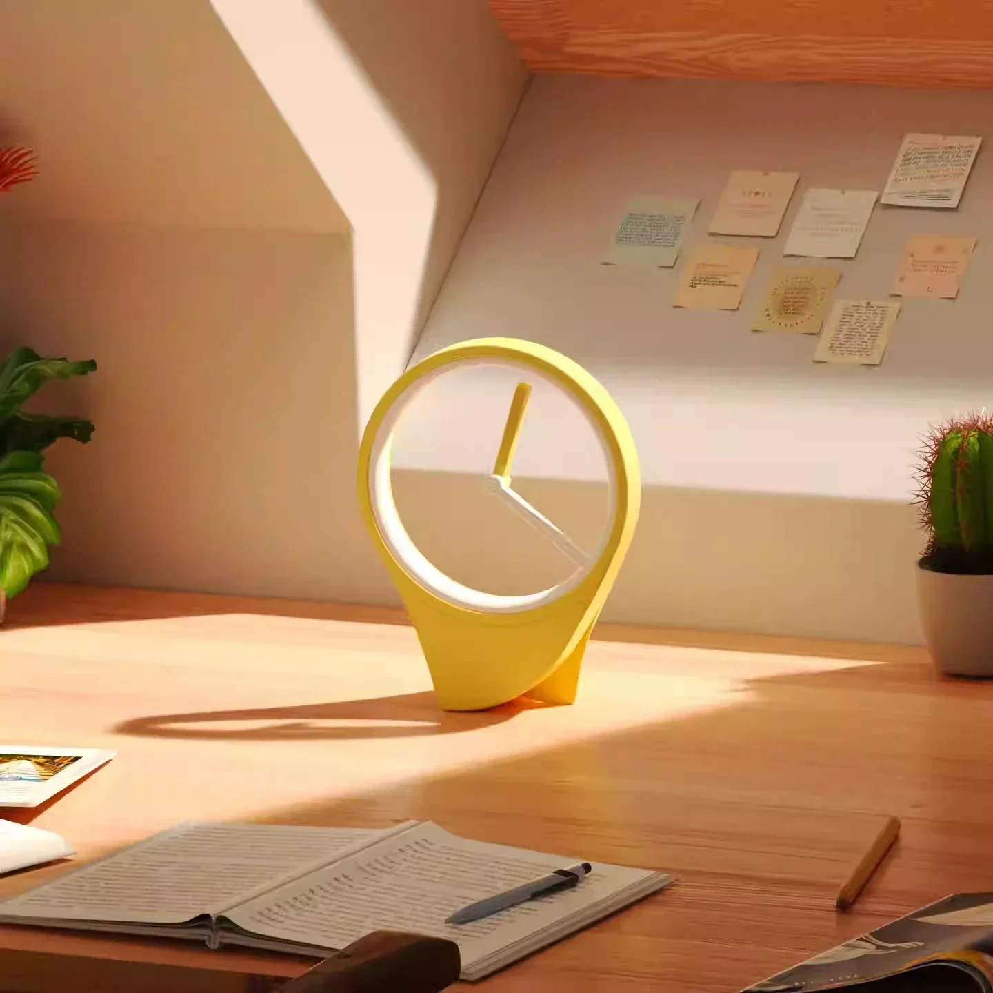 플로팅 다이얼 프리 시계, 가정이나 사무실을 위한 고급 미학을 갖춘 세련되고 단순한 현대적인 데스크탑 장식