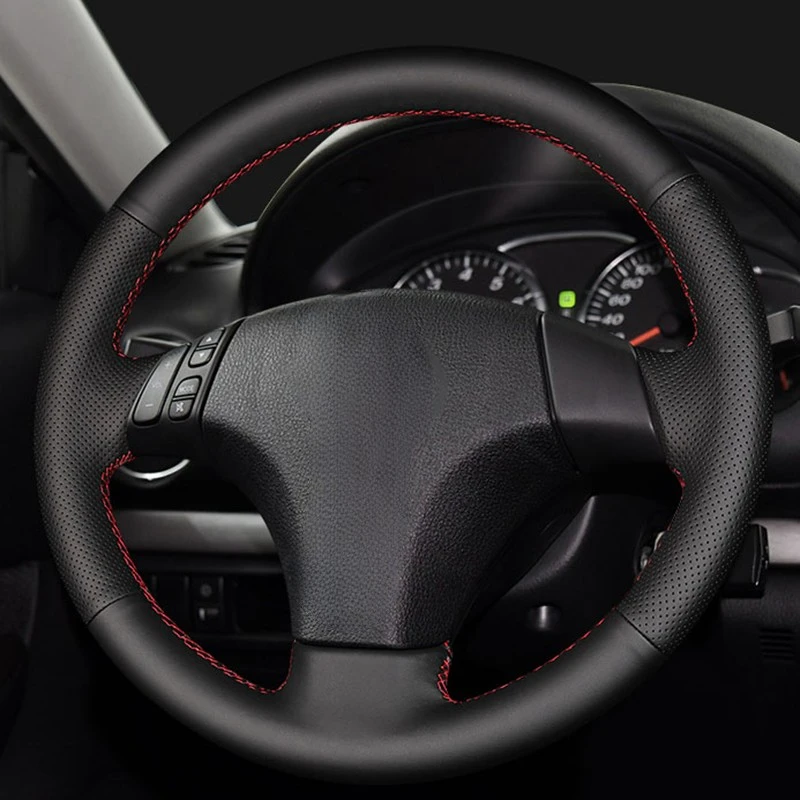 Car Steering Wheel Cover Microfiber Leather Braid Anti-Slip For Mazda 3 Mazda 5 Mazda 6 2003 2004 2005 2006 2007 2008 2009