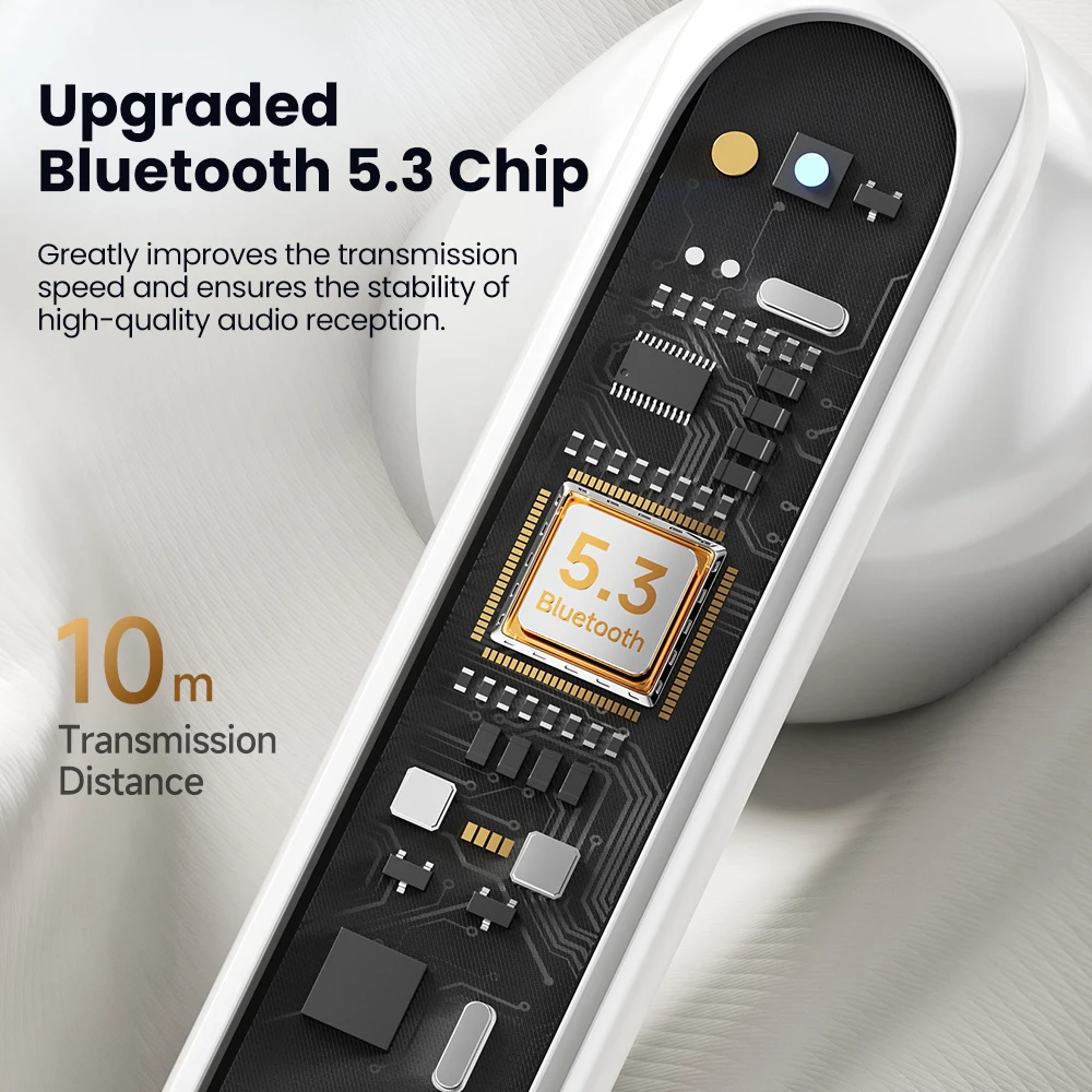 Toocki RD20 TWS سماعات لاسلكية بلوتوث 5.3 ENC إلغاء الضوضاء ثلاثية الأبعاد ستيريو HiFi التحكم باللمس دعم الاتصال المنفصل