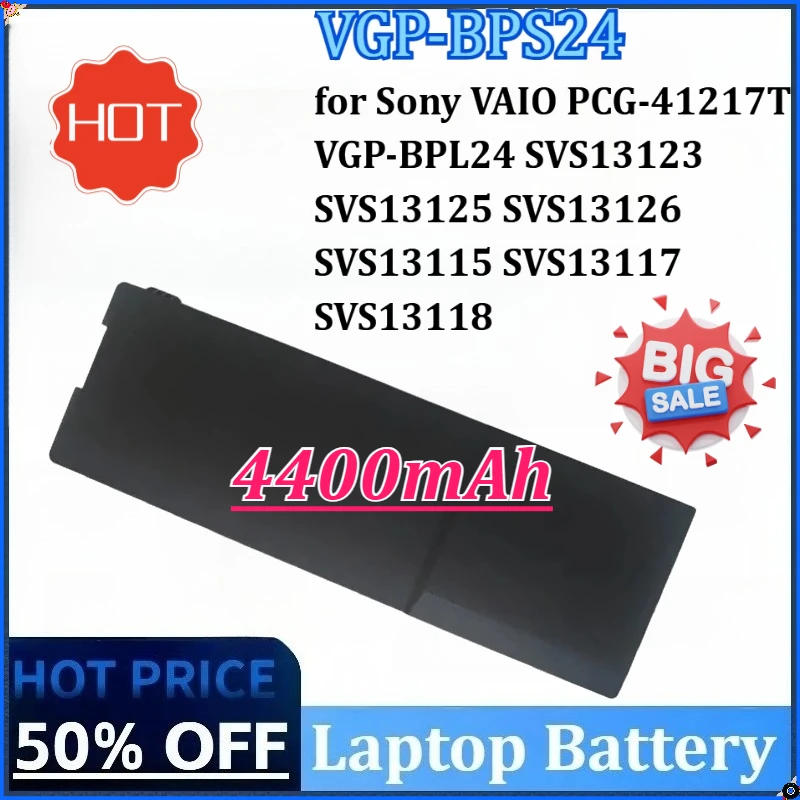 

NEW VGP-BPS24 4400mAh Laptop Battery for Sony VAIO PCG-41217T VGP-BPL24 SVS13123 SVS13125 SVS13126 SVS13115 SVS13117 SVS13118