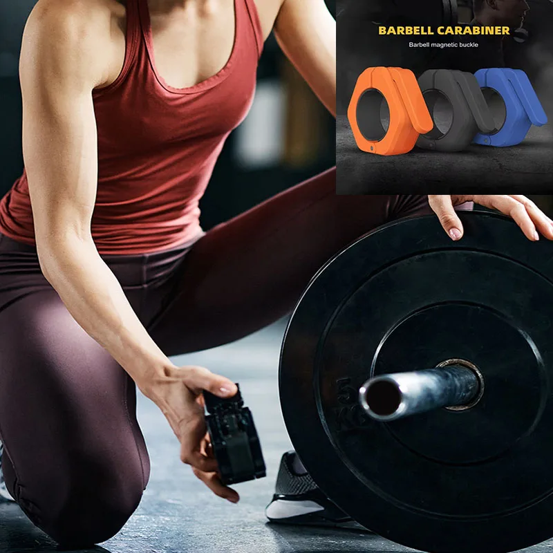 ‌Non Slip 2 Inch Olympic Barbell Clamps with Quick Release Spin Lock Secure Weight Bar Clips for Olympic Weightlifting Strength