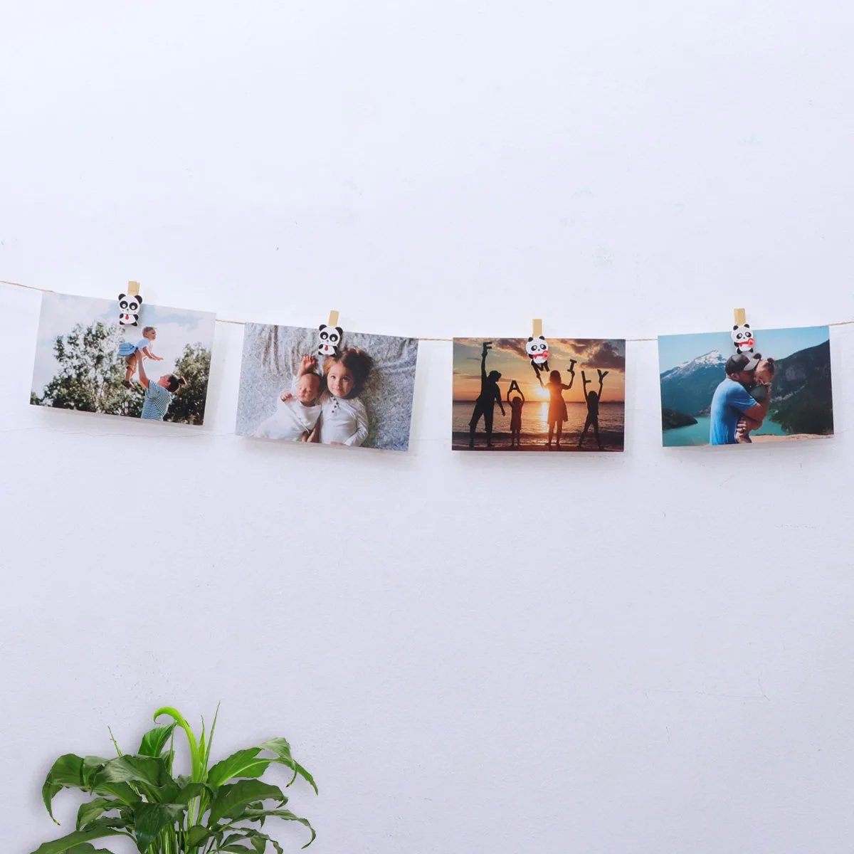 8Pcs Wood Photo Clips Multifunctional Message Holder for School Projects Personalized Display Cord Hanging Decor Adorable