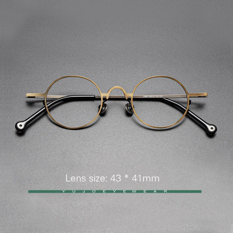 

Vintage 43mm small elliptical glasses anti blue myopia prescription eyeglasses retro grade short-sighted mirror reading glasses