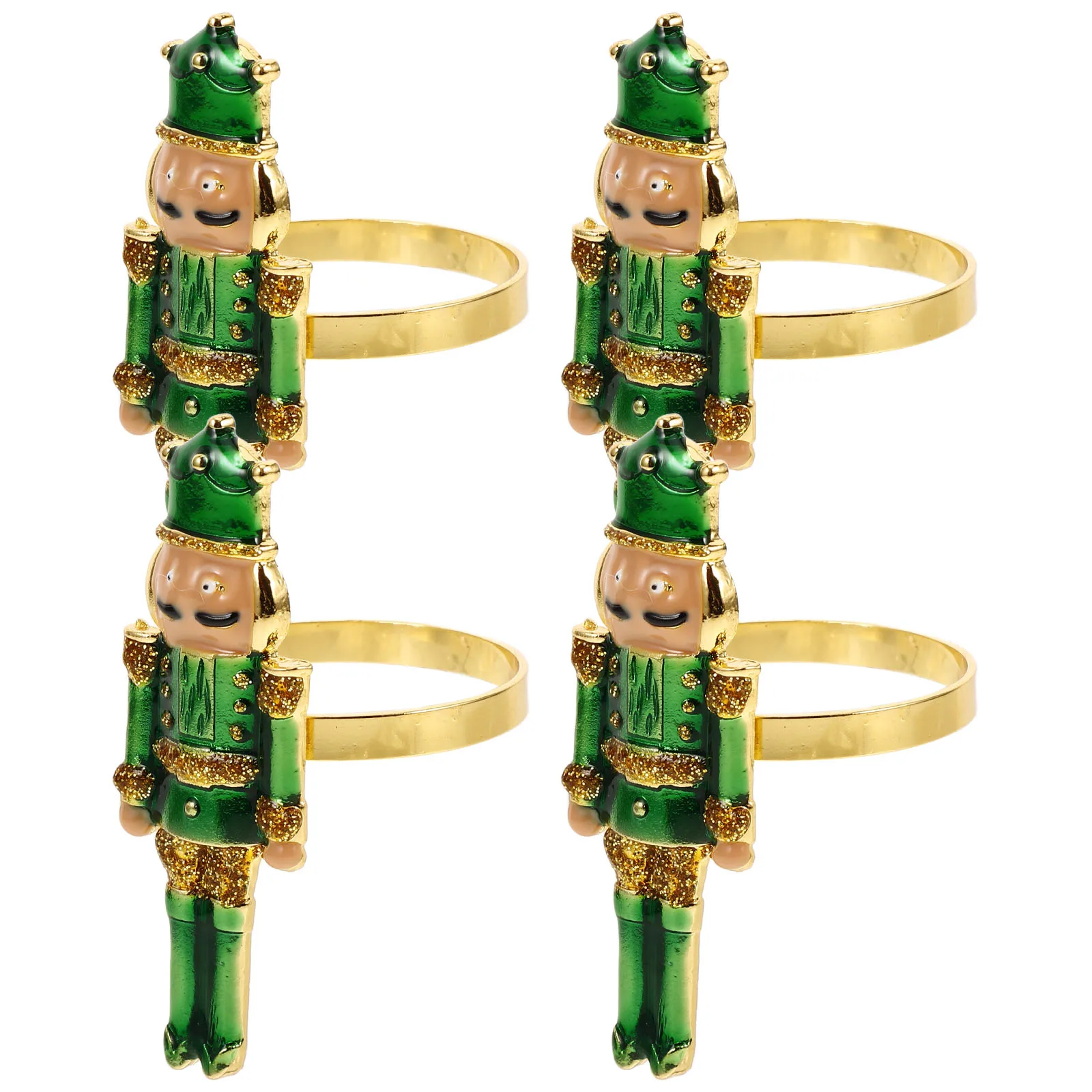 

4 Pcs Christmas Table Adornments Napkin Clips Decorative Holder Rings for Napkins Buckle Banquet Bouquet Holders Accessories