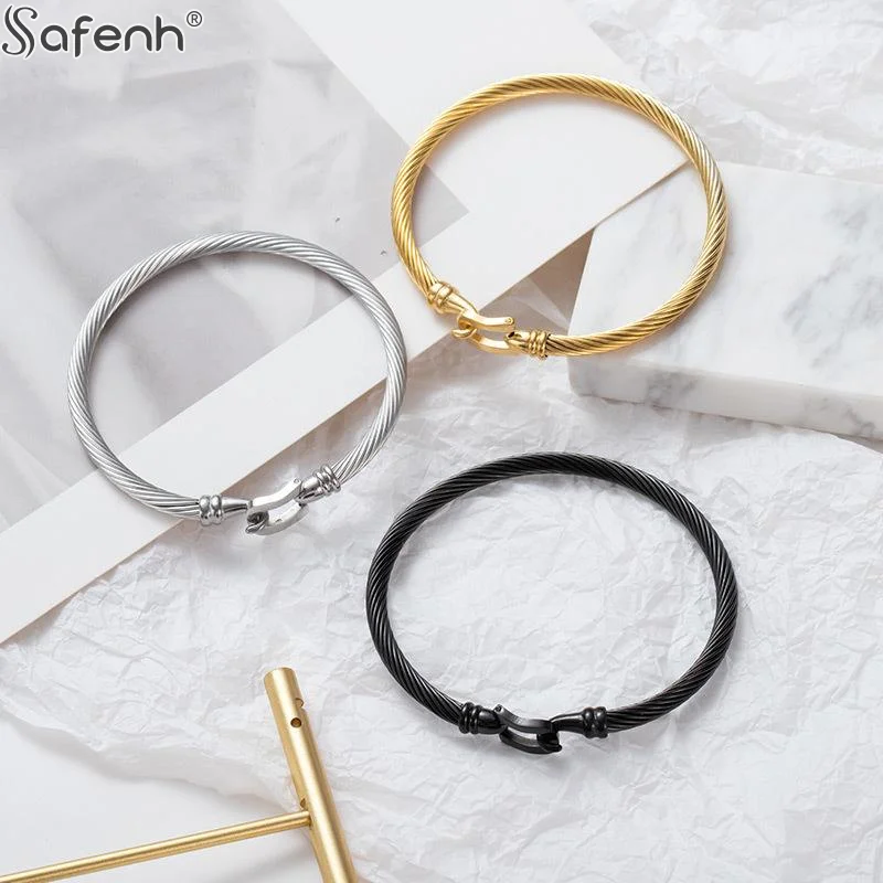 الذهب اللون الفولاذ المقاوم للصدأ القلب قلادة سحر الإسورة أساور للرجال النساء المجوهرات هدية زوجين سوار الفولاذ المقاوم للصدأ