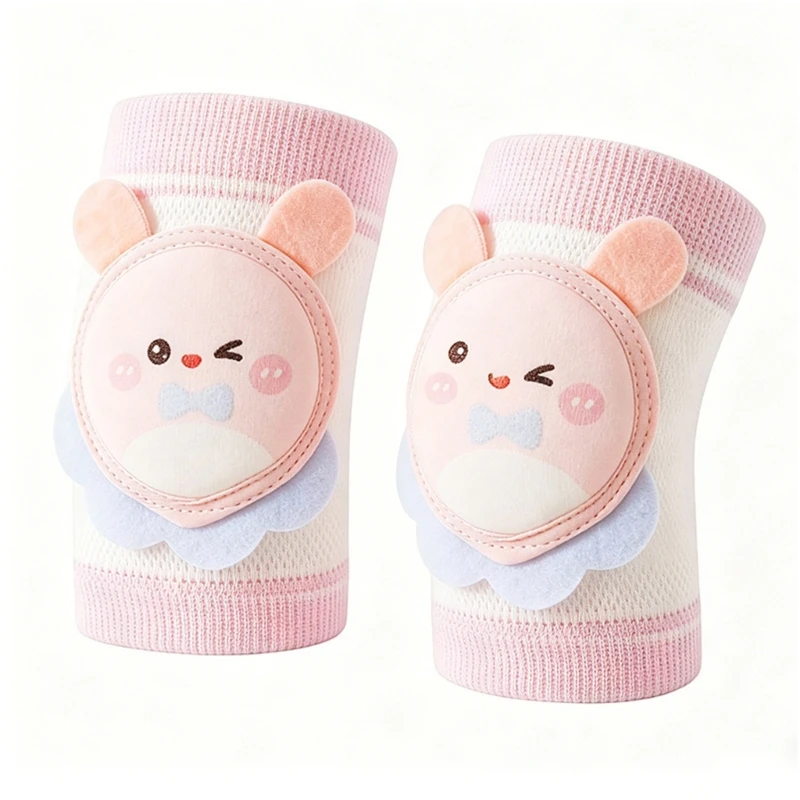 Stretch Knee Sleeves with Padded Front Panel for Home Use Soft Baby Knee Pads Pair for Crawling and Early Walking 425F