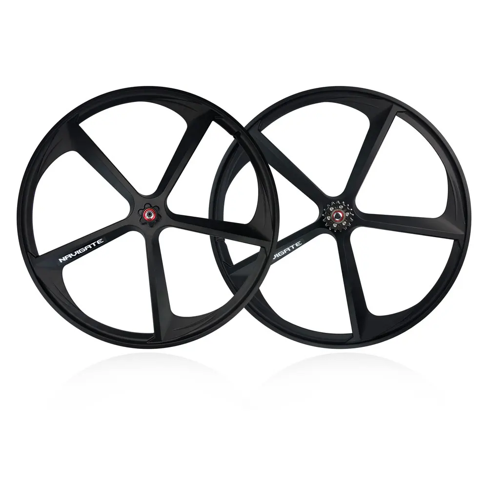 

NAVIGATE Bicycle Wheel 33MM 700C Magnesium Alloy Five Spokes Fixie Track Bike Front Rear Fixed Gear Wheelset Single Speed Wheel