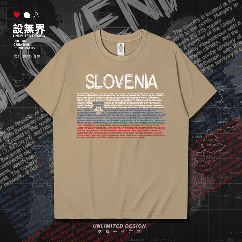Eslovaenia Eslovaña SVN camiseta para hombre partes superiores nuevas camiseta ropa de manga corta sudadera equipo nacional país verano moda casual