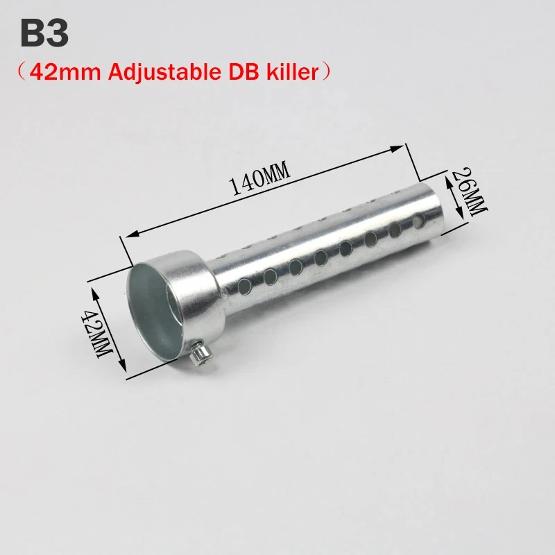 Universele Motorfiets 35mm 42mm 45mm 48mm 60mm DB Killer Uitlaat Kan Uitlaat Insert Baffle DB Killer Silencer Rvs