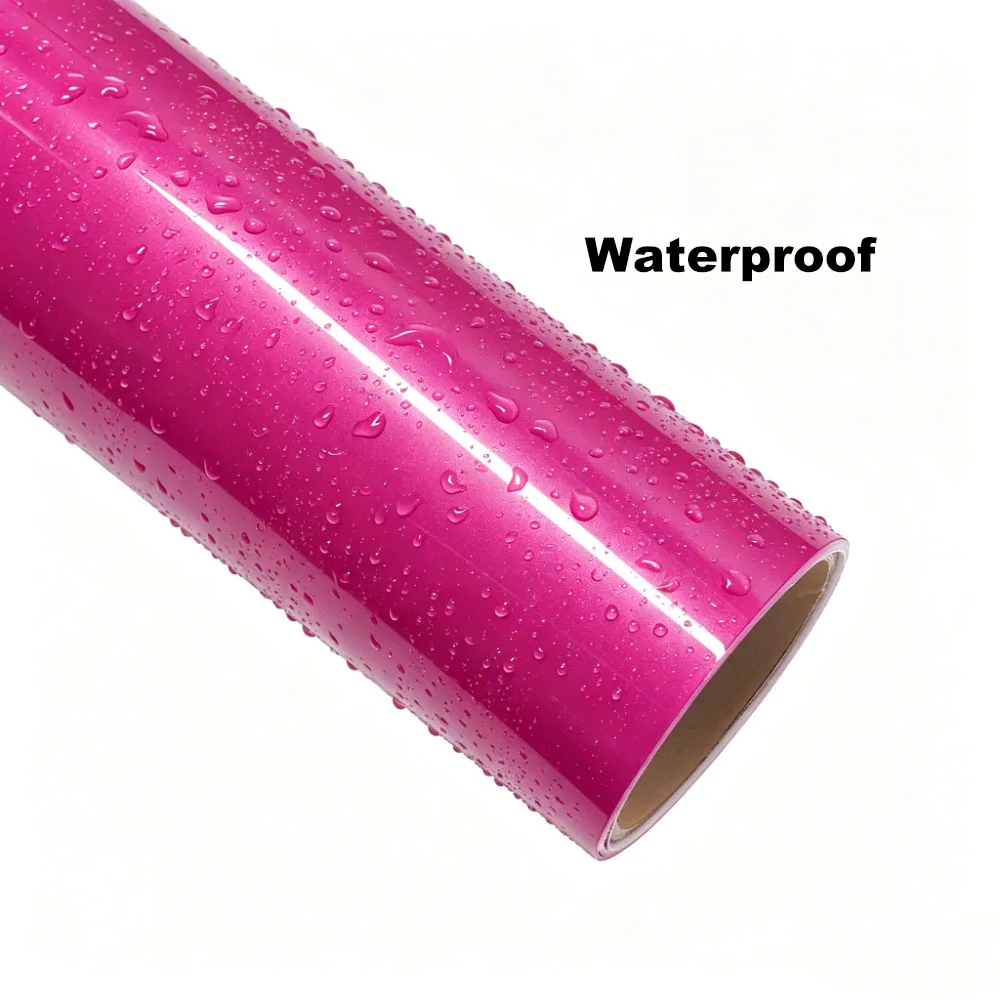 Car Sticker Ultra Gloss Magenta Bubble Free Vinyl Film PET Auto DIY Decal Vehicle Body Self Adhesive Sticker Car Accessories