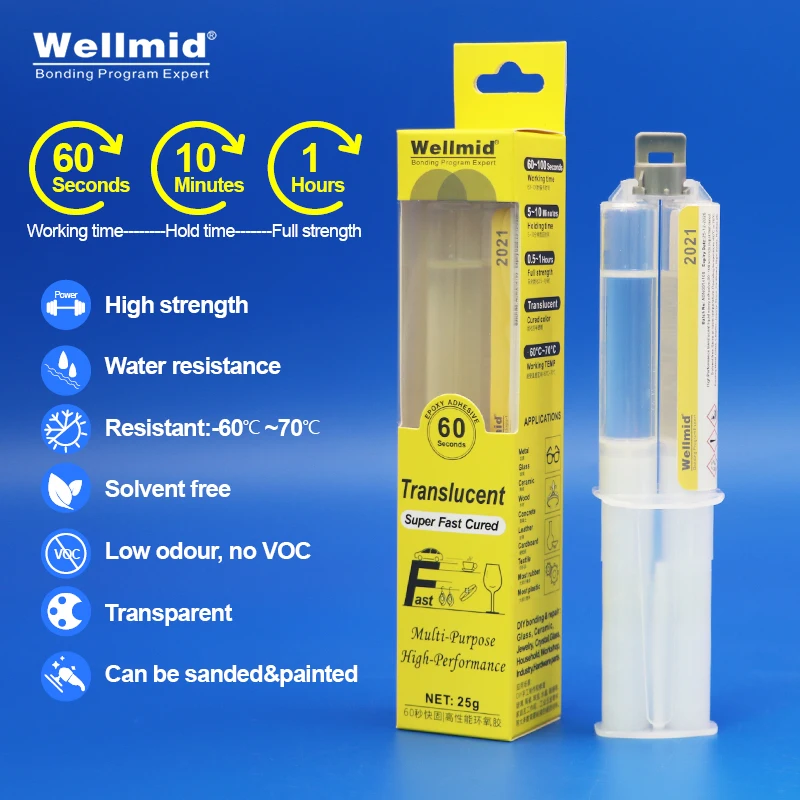 Transparent Instan AB Glue 25g Liqui 2Part Resin With Hardener DIY Repair Metal Rapid 60 Seconds Super Fast Cure Epoxy Adhesive
