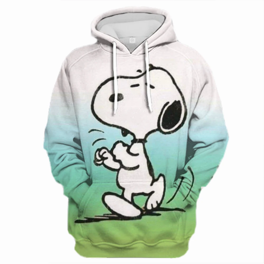 Woman\'s Hoodie New Autumn/Winter Fashion Y2K Snoopy cartoon print Sweatshirts Round Neck Coat Loose Long Sleeve Hatless Hoodie