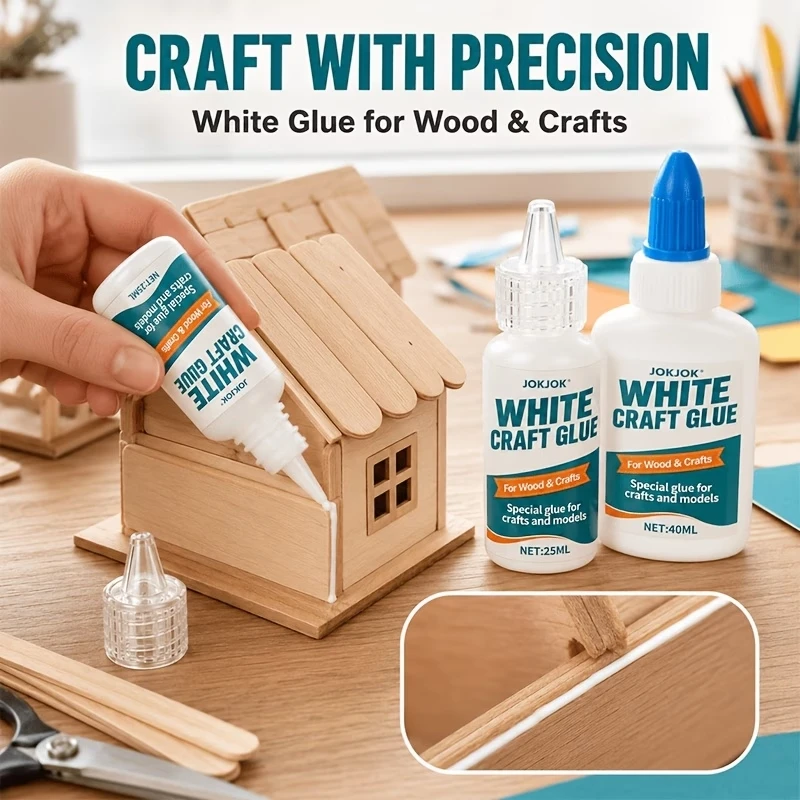 JOKJOK White Glue for Craft Children Diy Handmade Wood Special Strong Adhesive Multi-Functional White Latex Cracking Leak Repair