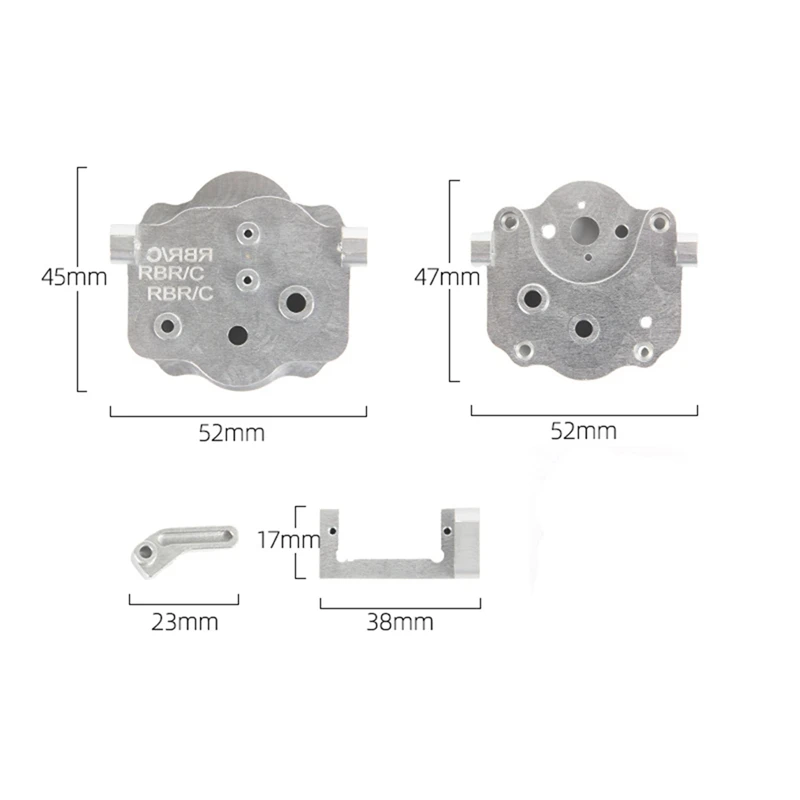 Metallo 2 velocità cassa del cambio alloggiamento Shell velocità per WPL C14 C24 B14 B36 MN D90 MN-90 MN99S Q65 RC parti di aggiornamento per auto