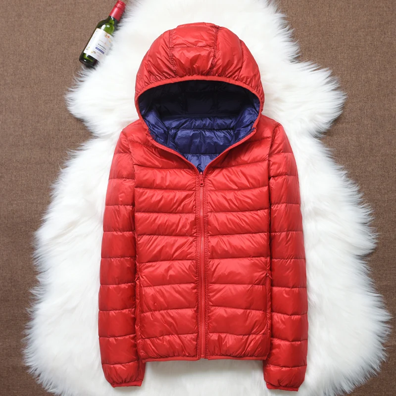 Veste courte en duvet de canard blanc Ultra léger pour femme, manteau épais, coupe-vent, chaud, 90%