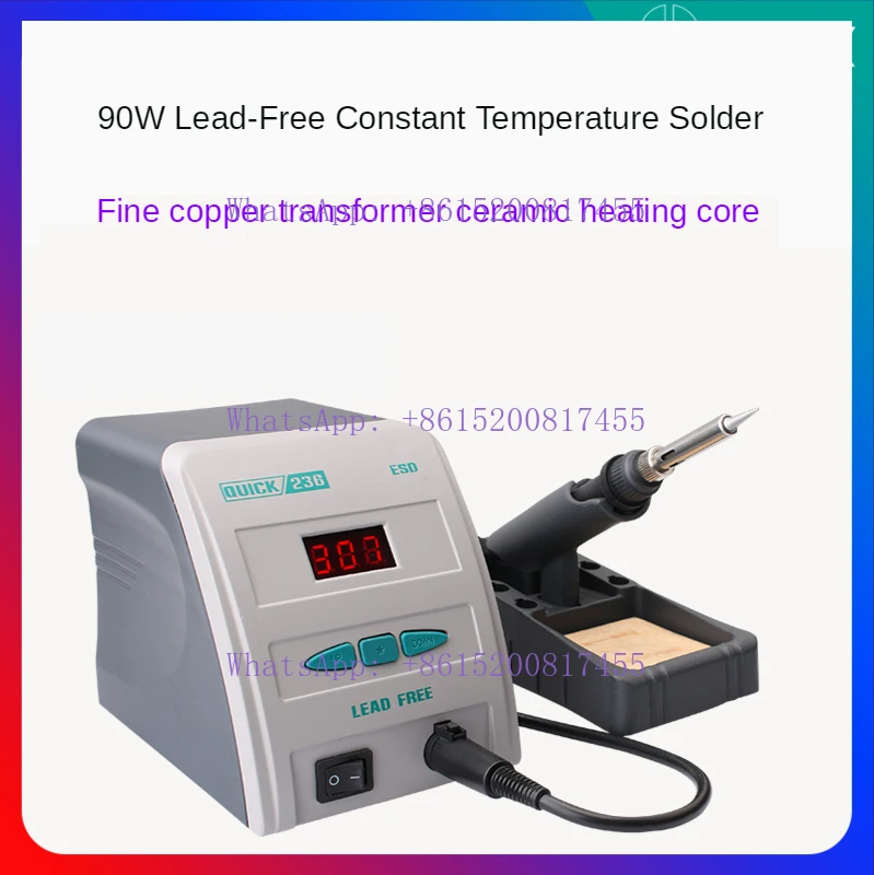 Original antistatic 236 ESD fast gram display lead-free welding iron 90w display specification soldering station+iron tip
