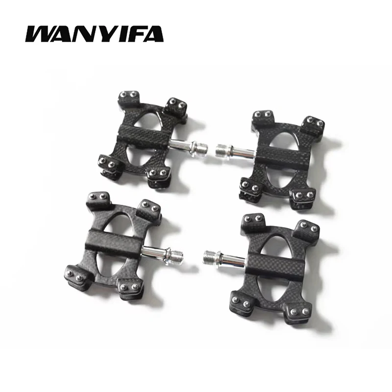 Wanyifa 3k Carbon Fiber Bicycle Pedals Ultralight Bearing Anti-skid Mountain Bicycle Pedal Bicycle Accessories