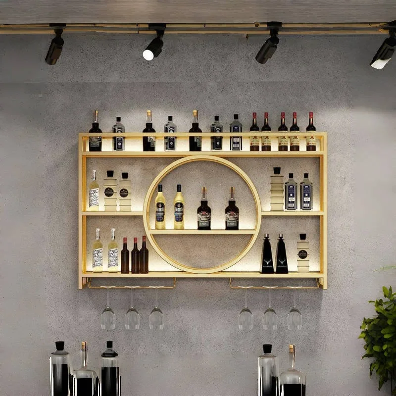 

Furniture To Assemble Modern Bar Cabinet Industrial Drinks Luxury Wine Storage Beverage Column Shelf Wall Mounted Showcase Club