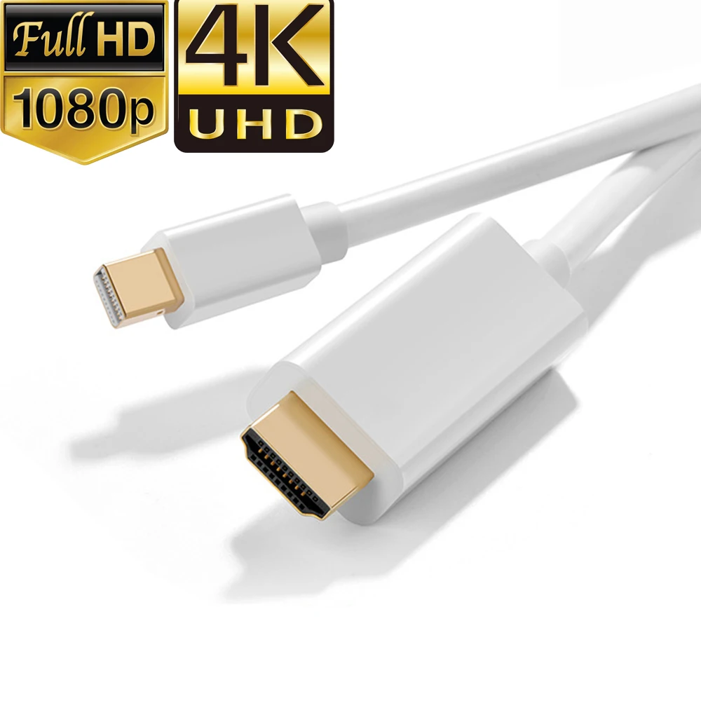 Thunderbolt Mini DP do HDMI Kabel konwertujący 4K/1080P DP Mini DispalyPort do HDMI do Apple Macs Surface Pro HDTV