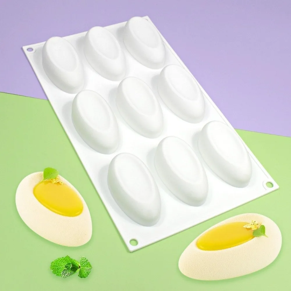Non-Stick Egg Silicone Mold Flexible Shell Groove Dessert Mold Waterdrop Shape Decoration Cake Mold Mousse Cake Making