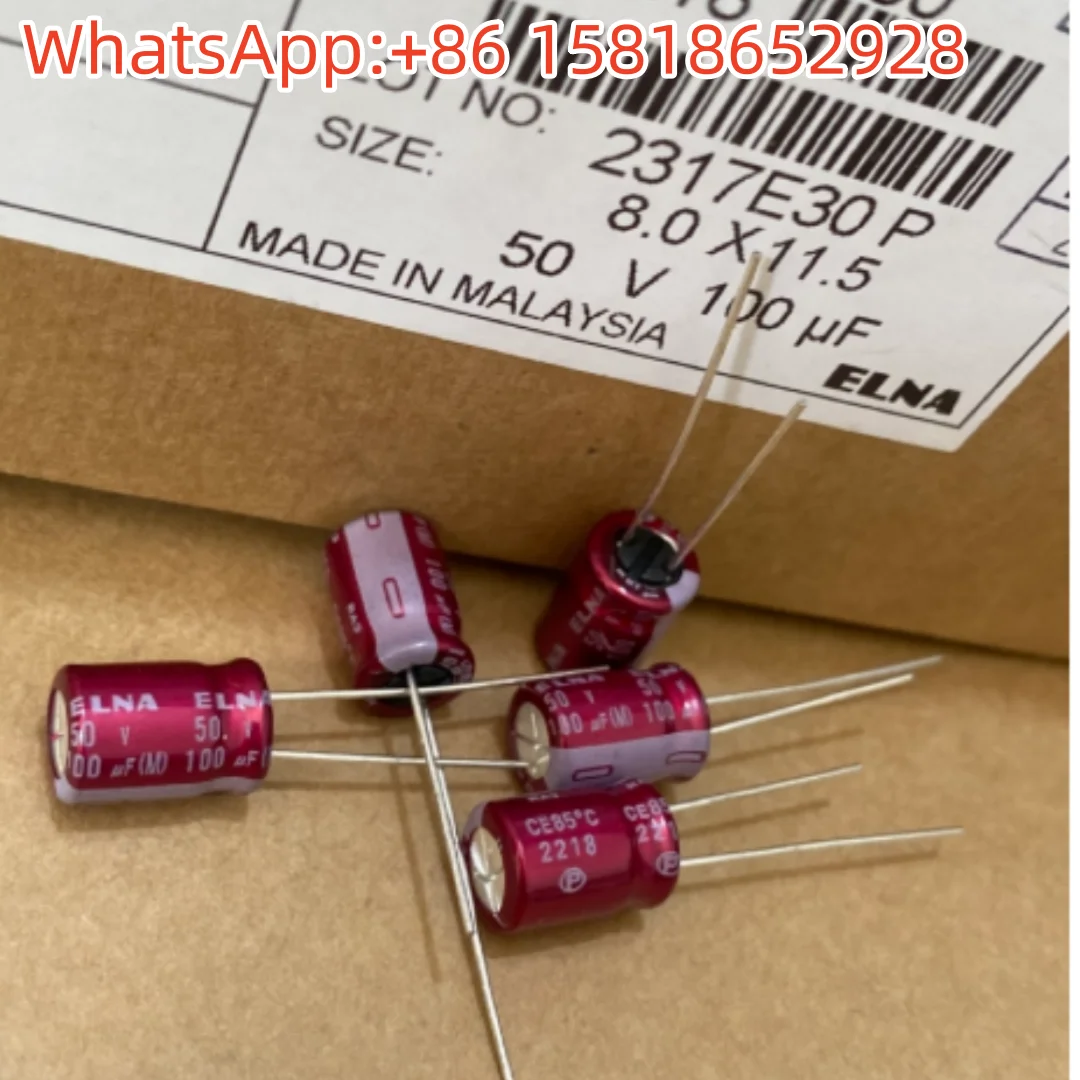 5pcs 100UF 50V Japan ELNA audio capacitors 50V100UF 8*12 RA3 purple and red robe