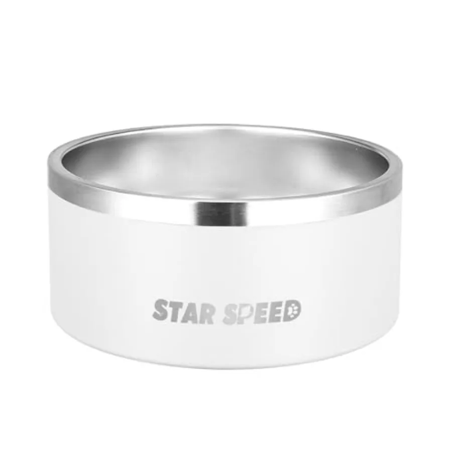 

Large Stainless Steel Dog Bowl. Extra Large Water Bowls for Large Dogs with Rubber Bottom Drop Resistant and Durable Keeps Cold