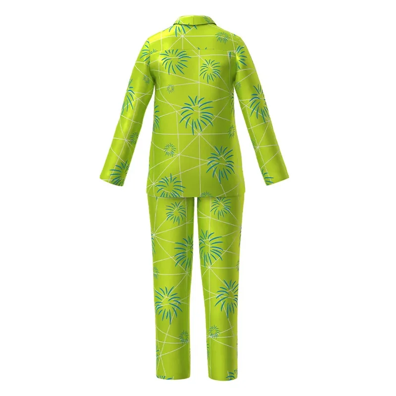 Movie Inside Out 2 Disgust Pajama Sets for Boys Girls Cartoon Joy Cosplay Full Set Sleepwear Halloween Carnival Pyjamas