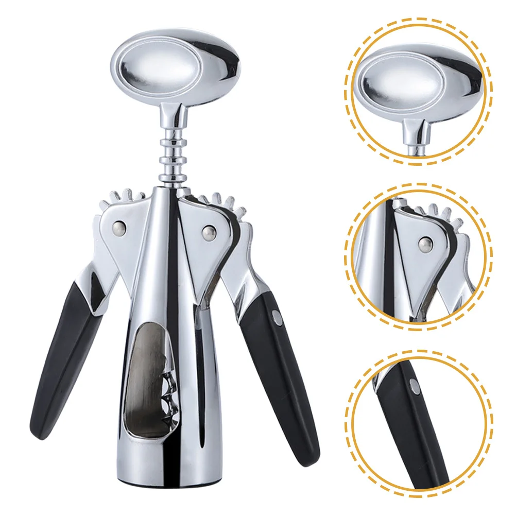 

Red Wine Bottle Opener Corkscrew Zinc Alloy Thickened Metal Kitchen Gadget Portable Wine Accessories Cool Waiter