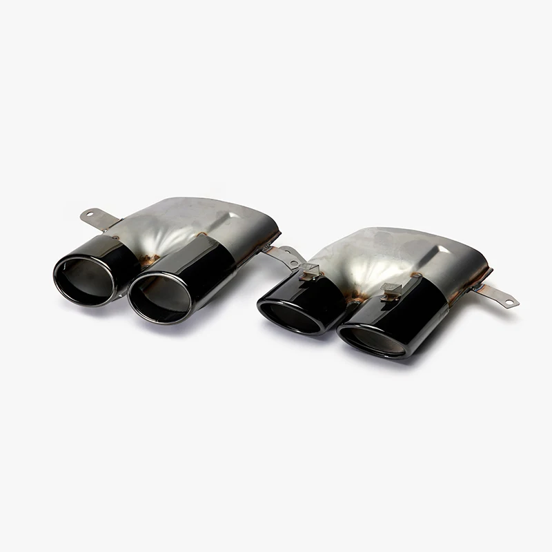 1 Pair 4 Out Stainless Steel Car Exhaust Pipe For 2016-2018 Audi A6 A7 S Line Up To S6 S7 Muffler Tip Tailpipe Exhaust System