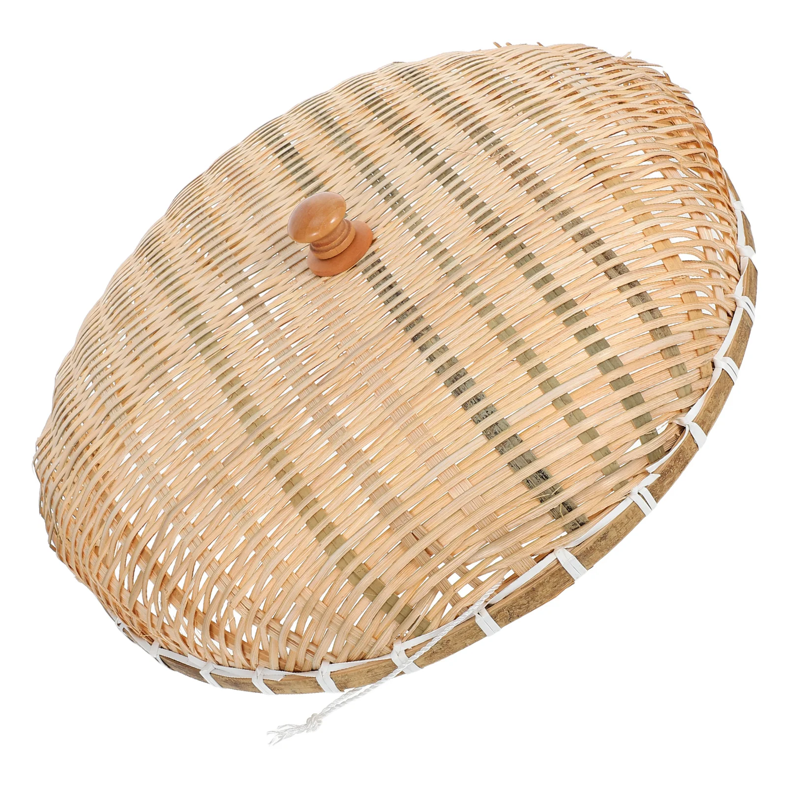 

Tent Dinner Plate Cover Food Dome for Kitchen Table Rattan Dish Protection Beige Covers