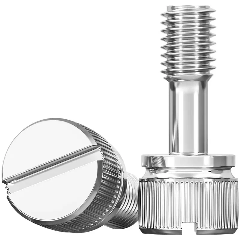 Gb839 304 Stainless Steel Slotted Hand Screw One-word Non-prolapse Hand-tighten Anti-loosening Knurled Thumb Screw