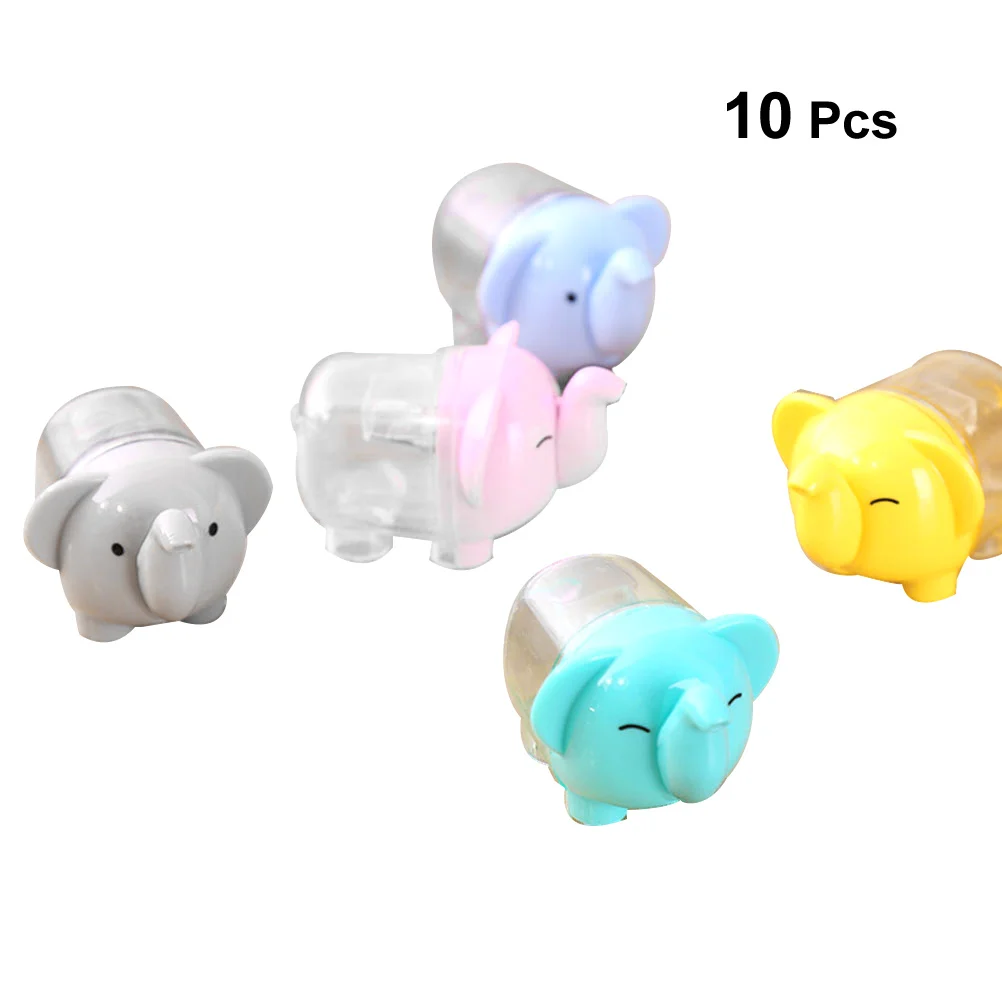 

10Pcs Plastic Cartoon Elephant Pencil Sharpener for Kids School Office Desk Students Stationery Supplies Mixed Color