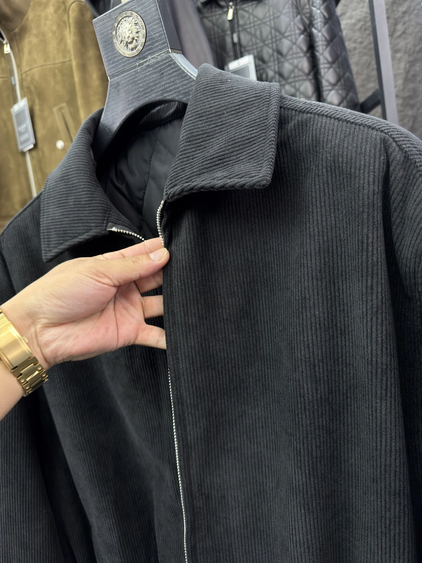 Svip الرجال الرجعية سروال قصير القطن Jaet 2K Thiened الدافئة ort ملابس قطنية غير رسمية Bla طوق الوقوف معطف الخريف الشتاء #4