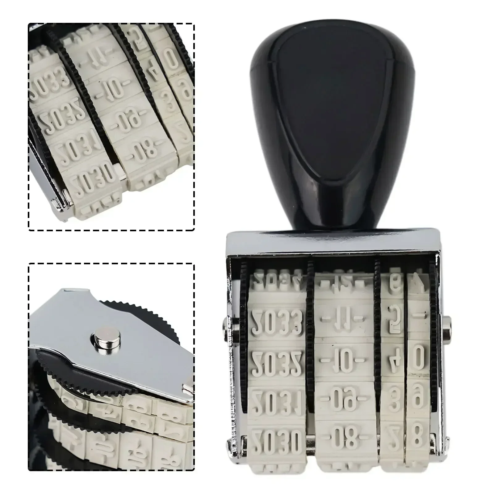 1PCS Manual Date Stamp Adjustable School Office Home Stamp Stationery Date Stamp And Mat, Day, Month And Year Adjustable