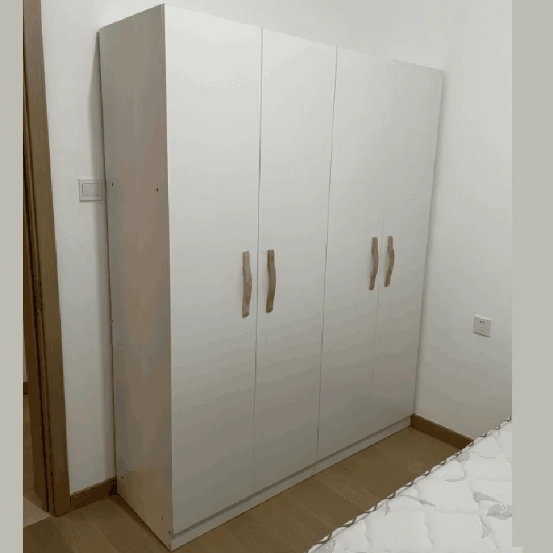 

Space Saving Wooden White Wardrobe Box Modern Apartment Women Clothes Wardrobes Hotel Living Room Ropero Armable Home Furniture