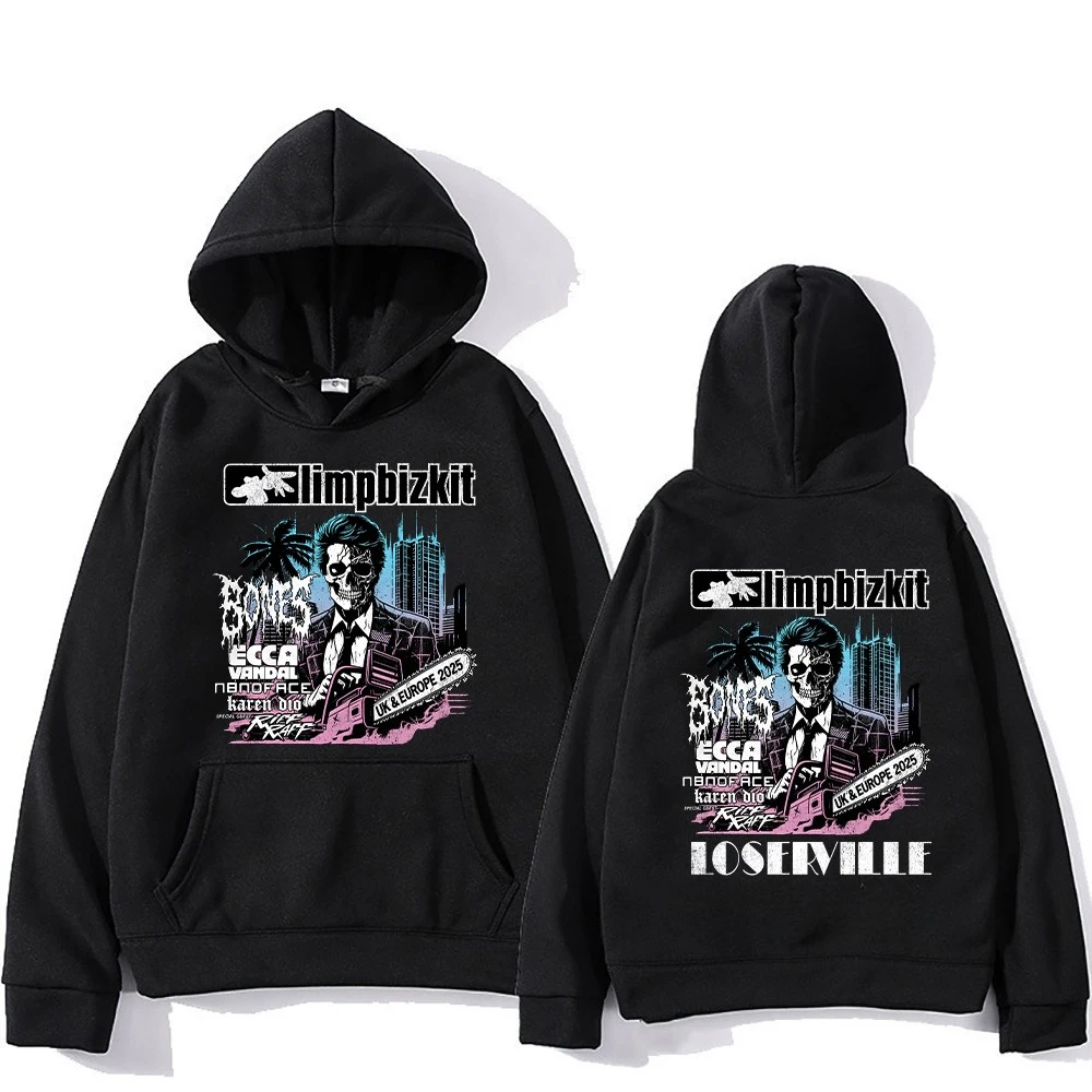 

Limp Bizkit Pullovers UK and Europe Tour Graphic Printing Sweatshirts Men Women Popular Clothing High Street Casual Pullovers