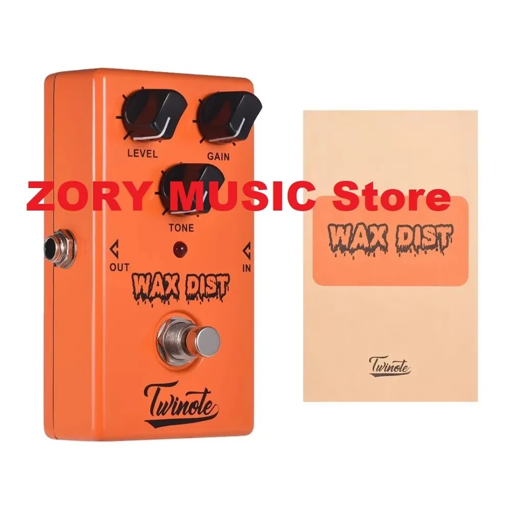 Twinote WAX DIST Vintage Distortion Effect Pedal Classic Distortion Sound Rock Morden Blues Style True Bypass Guitar Accessories