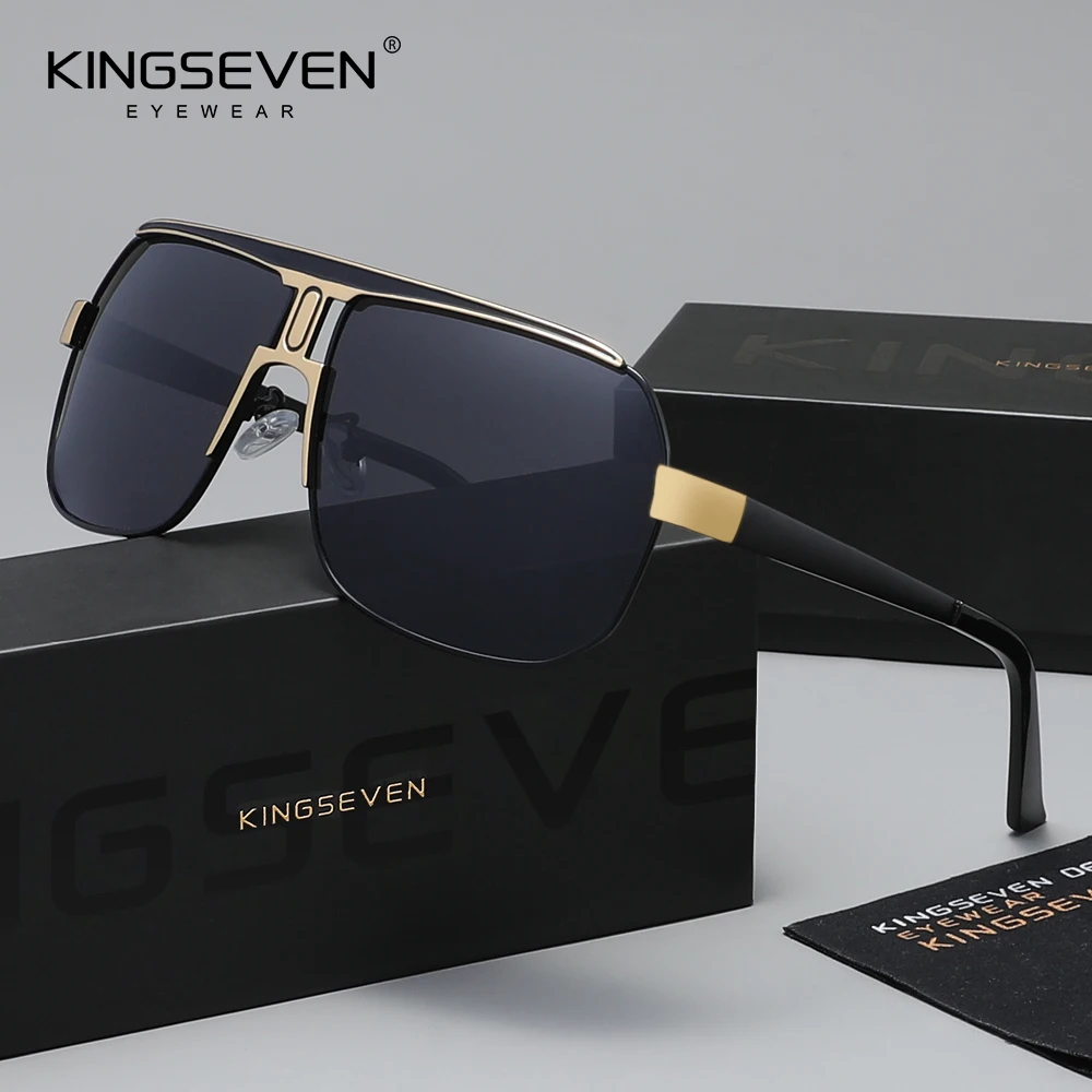 

Новые модные солнцезащитные очки KINGSEVEN для мужчин и женщин, поляризационные очки UV400, большая оправа, высокое качество, модные очки для вождения и активного отдыха